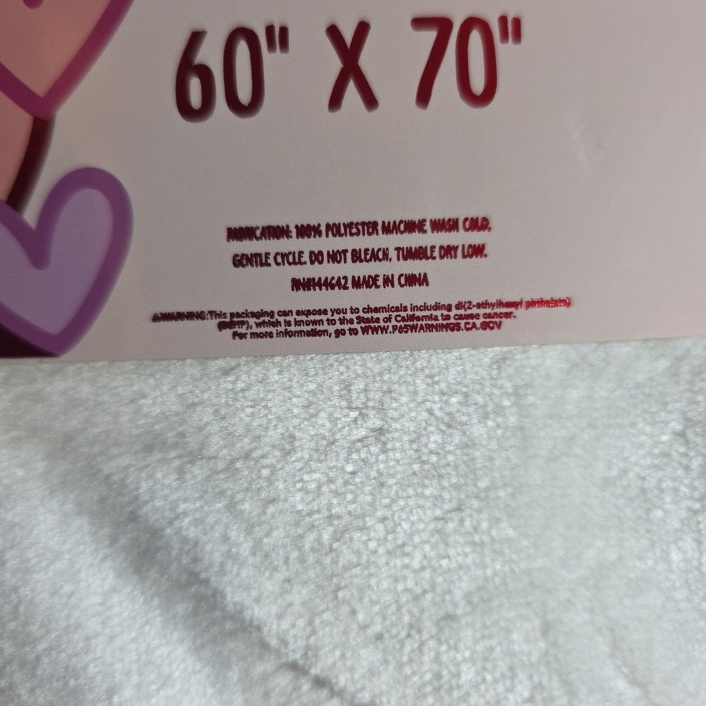 Valentine Love Cats Luxe Plush Throw Blanket 60"x70"‎ NEW - Picture 4 of 5